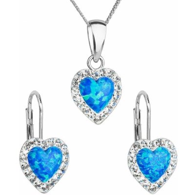 Pavona Srdíčková souprava šperků s krystaly Preciosa 39161.1 & blue s.opal – Zboží Dáma