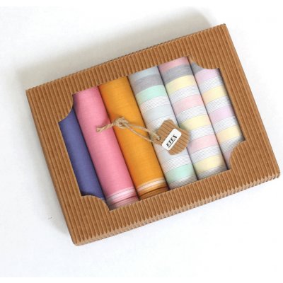 Etex dámské bavlněné kapesníky výhodná sada 6 kusů L45 pastelové 5 – Hledejceny.cz