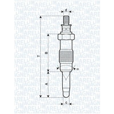 MAGNETI MARELLI Žhavicí svíčka 062583003304 – Zboží Mobilmania