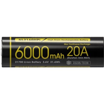 Li-ion Nabíjecí Baterie NITECORE NL2160HPI 3,6V 6000mAh 21700 – Zbozi.Blesk.cz