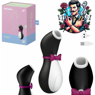 Satisfyer Stimulátor klitorisu Pro Penguin Next Generation černo bílý – Zboží Mobilmania