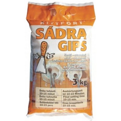 Kittfort Sádra Gips šedá - stavební 3 kg – Hledejceny.cz