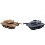 Teddies RC Sada tanků tanková bitva 2 ks 25 cm RTR se zvukem a světlem hnědý a modrý 1:32