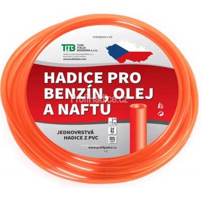 TUBI Jednovrstvá hadice na benzín 8x12 mm - 5 m | Zboží Auto
