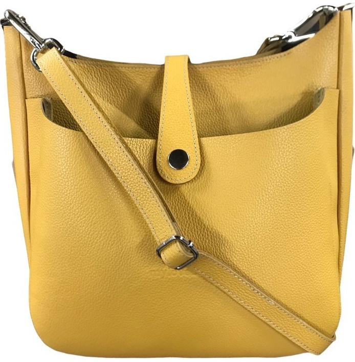 My Love bag kožená kabelka hořčicová HOŘČICOVÁ