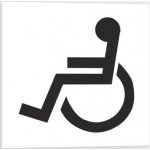 Traiva s.r.o Invalida - vozíčkář - symbol symbol Verze: Plast 92 x 92 mm tl. 0.5 mm - Kód: 03041 – Hledejceny.cz