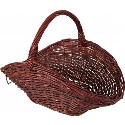 HS Flamingo HSF15-074 Koš na dřevo proutěný oválný tmavý – Hledejceny.cz