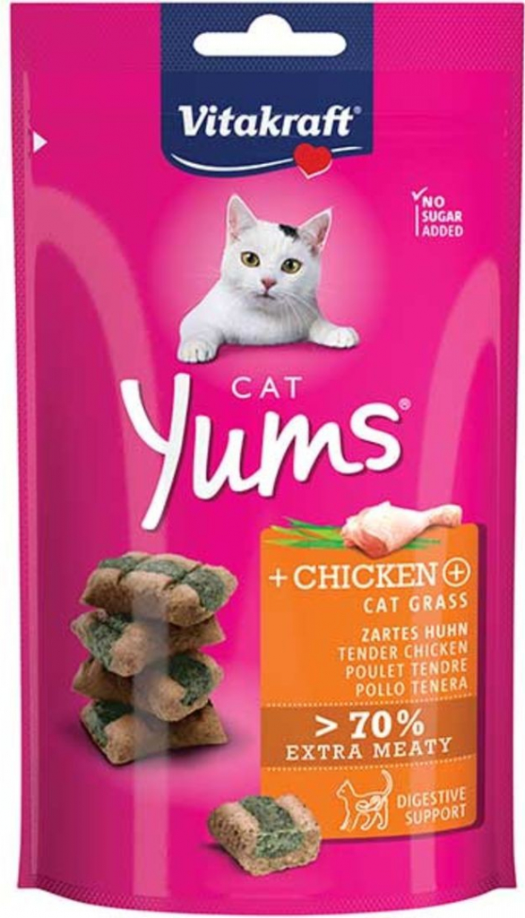 Vitakraft Cat Yums Huhn & Katzengras 40 g