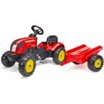 Falk šlapací traktor 2058L Country Farmer s vlečkou červený – Zboží Dáma