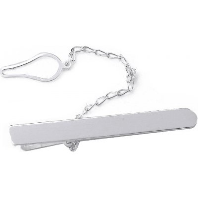 Zlatnictví-Zlatíčko kravatová spona s řetízkem 000.00002 stříbrná – Zboží Dáma