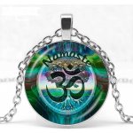 Blingstar Přívěsek Glass Hindu Óm Namaste 1571 – Zboží Mobilmania