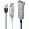 usb kabel Lindy 43346 USB, USB 3.2 Gen 1 (3.1 Gen 1) USB A 2 x USB A, 100m, modrý, stříbrný