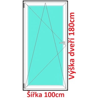 Soft Balkonové dveře otevíravé a sklopné Antracit struktura/bílá levé 100 x 180 cm – Hledejceny.cz