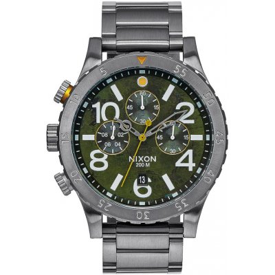 Nixon 48-20 CHRONO GUNMETALGREENOXYDE – Zboží Mobilmania