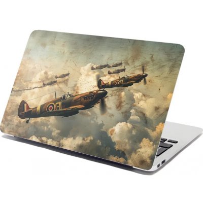 Sablio Samolepka na notebook Stíhačky Spitfire v letecké bitvě - 29x20 cm – Zboží Živě