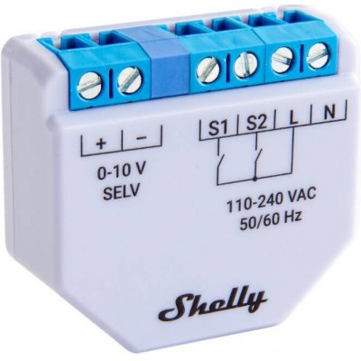 Shelly Plus WiFi Stmívač světla 0-10V Dimmer Bílý – Zbozi.Blesk.cz