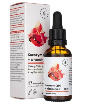 Aura Herbals Koenzým Q10 + Vitamín E kvapky 30 ml – Hledejceny.cz