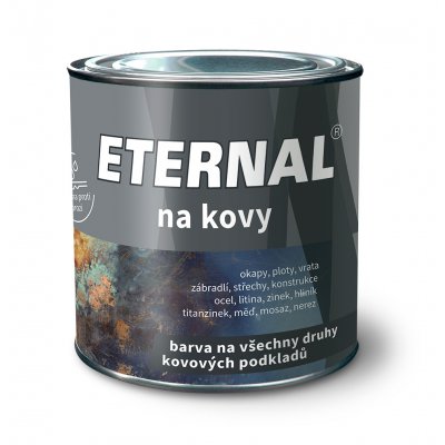 Eternal na kovy univerzální barva na všechny kovy 350 g 413 černá – Zbozi.Blesk.cz