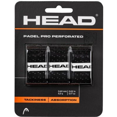 Head Padel Pro Perforated 3 ks black – Hledejceny.cz