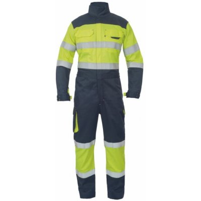 Cerva Stroke Pracovní kombinéza FR HV žlutá-navy L – Sleviste.cz