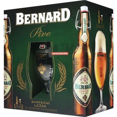 Bernard Sváteční 12° 4x0,5l + 2 sklenice