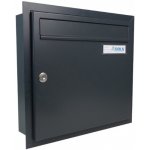 1x poštovní schránka A-01 k zazdění do sloupku + orámování L profilem - RAL 7016 MAT. - ANTRACIT – Hledejceny.cz