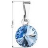 Přívěsky Evolution Group CZ Přívěsek bižuterie se Swarovski krystaly Light Sapphire 54018.3