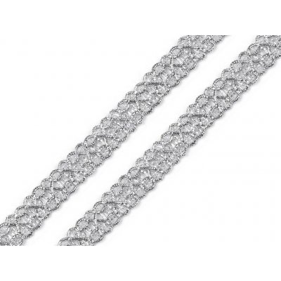 Leonský prýmek šíře 13 mm Varianta: 1 stříbrná, Balení: 18 m – Sleviste.cz