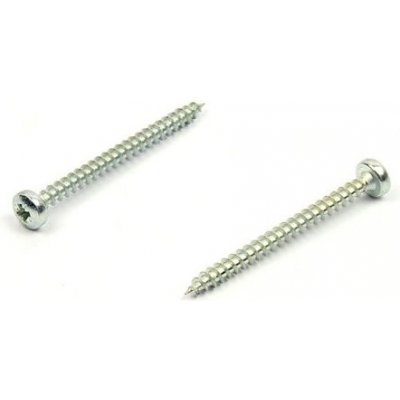 Vrut do dřeva s půlkulatou hlavou 3x30 zinek bílý křížová drážka PZ – Zboží Mobilmania