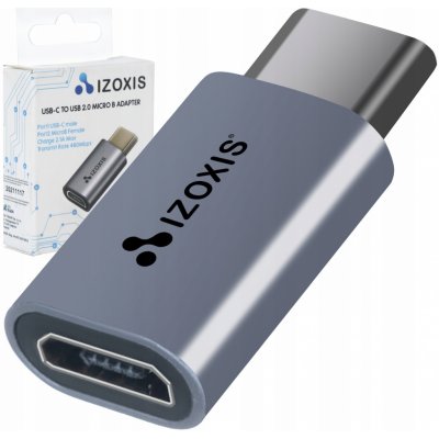 Izoxis Adapter Micro USB 2.0 Typ-C USB-C – Zboží Živě