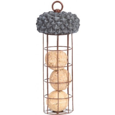 Esschert Design Závěsný kovový zásobník na lojové koule Žalud 10 x 28 cm – Zboží Mobilmania