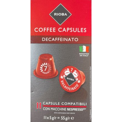 Rioba Espresso Decaffeinato kapsle 11 ks – Zboží Mobilmania