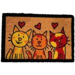 Mujkoberec Kokos Tři kočky červená 40x60 cm – Zboží Dáma