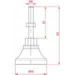 Strojní nožička se závitem a kloubem, více variant M6 – Sleviste.cz