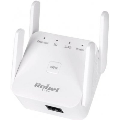Repeater bezdrátový síťový zesilovač 2,4+5 GHz Rebel KOM1032 – Sleviste.cz