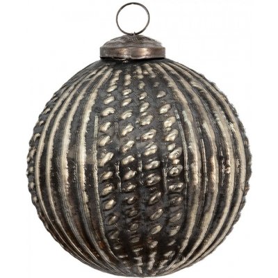Clayre & Eef Mosazná antik vánoční skleněná ozdoba koule Ø 9*9 cm – Hledejceny.cz
