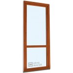 Kömmerling balkonové dveře 70 AD s příčkou levé zlatý dub/zlatý dub 80 x 230 cm s klikou+ PVC rám – Hledejceny.cz