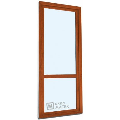 Kömmerling balkonové dveře 70 AD s příčkou levé zlatý dub/zlatý dub 80 x 230 cm s klikou+ PVC rám – Hledejceny.cz