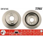 Brzdový kotouč TRW DF4745