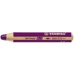 Stabilo Pastelka STABILO woody 3 v 1 barvička vodovka voskovka světle fialová 447315 – Hledejceny.cz
