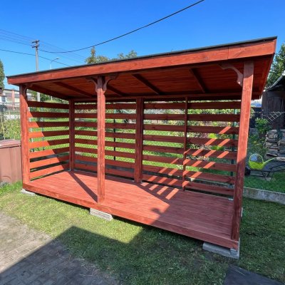 HTI Dřevník TONY Rozměry: 4×1,4 m – 10 m3 – HobbyKompas.cz