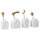 räder Porcelánová vánoční dekorace Houses Srdce bílá barva porcelán – Zboží Dáma