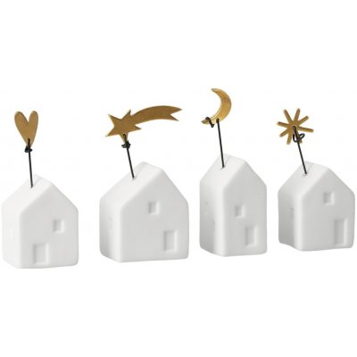 räder Porcelánová vánoční dekorace Houses Srdce bílá barva porcelán – Zboží Dáma