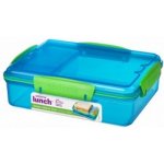 Sistema krabička na svačinu se 3 oddíly 975 ml modrá – Hledejceny.cz