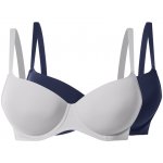 esmara podprsenka 2 kusy navy modrá / šedá – Zboží Dáma