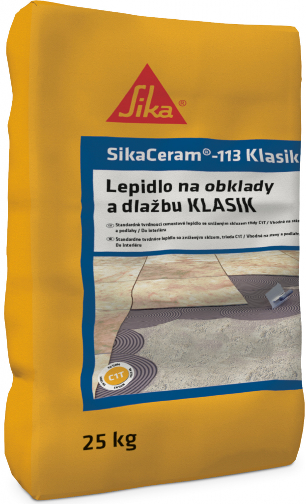 SIKA SikaCeram 113 Klasik C1TE Lepidlo na obklady a dlažbu 25kg od 163 Kč -  Heureka.cz