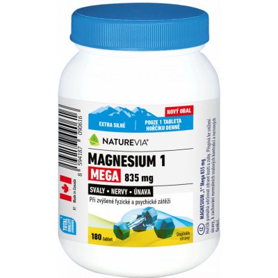 NatureVia Magnesium 1 Mega 835mg 180 tablet – Zboží Dáma