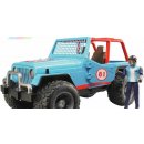 Bruder 2541 Jeep WRANGLER Cross Country modrý s figurkou jezdce