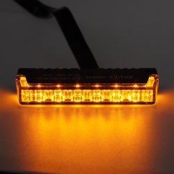 PROFI SLIM výstražné LED světlo vnější, do mřížky, oranžové, 12-24V, ECE R65