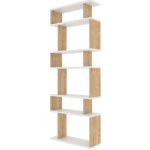 Kalune Design Bates knihovna bílá/přírodní 60x160x19.6 cm – Zboží Mobilmania
